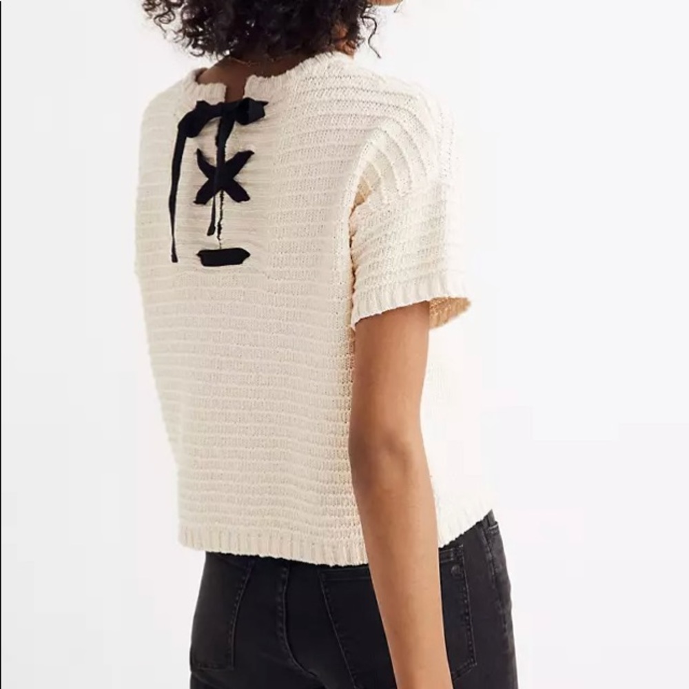 Madewell Lace-Back Sweater Tee Size XS